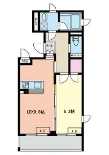 メゾンドール花房山【3階】の間取り