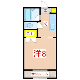 太陽ハイツ【4階】の間取り