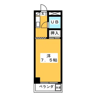 マンションヒラノB棟【1階】の間取り