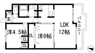 マイシティ伊丹【9階】の間取り