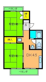 2DKの間取り画像