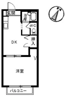 ディアス住吉【1階】の間取り