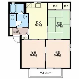 ジュネスドミール【1階】の間取り