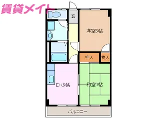 ライラック正和台 B棟【1階】の間取り