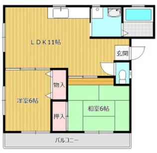 ピュアハイツA【2階】の間取り