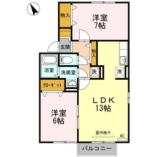 エスポワール B棟【2階】の間取り