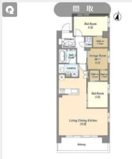 グランカーサ川口青木町公園【2階】の間取り