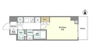 1DKの間取り画像