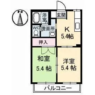 グリーンコーポN【1階】の間取り