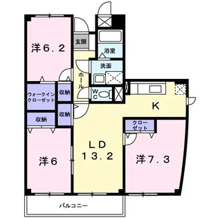 茨城県水戸市堀町【マンション】の間取り