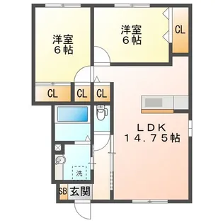 ブランシュ富田A【1階】の間取り