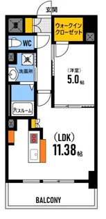 ラ・ロゼドローブ中筋【7階】の間取り