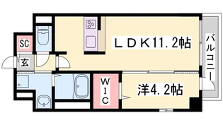 リアライズ神戸長田【4階】の間取り
