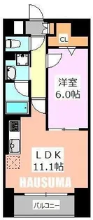 1LDKの間取り画像