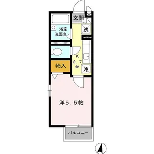 クレスト西戸部【2階】の間取り