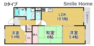 南海グランドコート住之江公園【5階】の間取り
