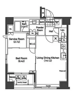 コンフォリア日本橋人形町【9階】の間取り