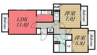 千葉県成田市公津の杜5【マンション】の間取り