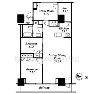 Brillia ist 東雲キャナルコート【3階】の間取り