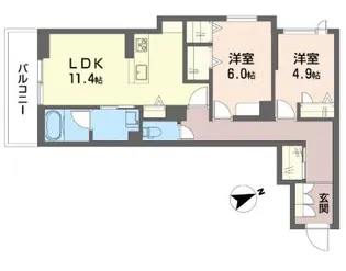 花泉木 シャーメゾン【2階】の間取り