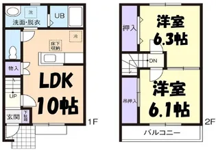 埼玉県大里郡寄居町大字桜沢【アパート】の間取り