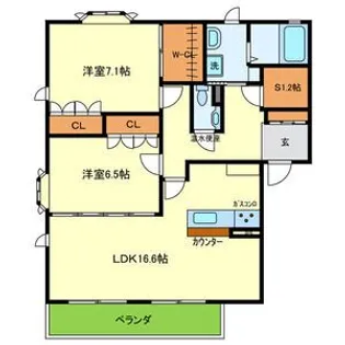カーサベルデ大泉【2階】の間取り