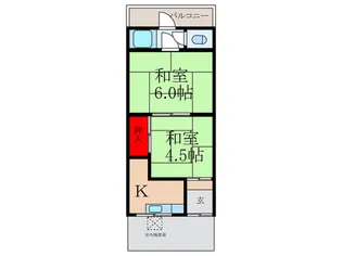 よすみコーポ【1階】の間取り