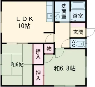 ハイムどうなんA【1階】の間取り