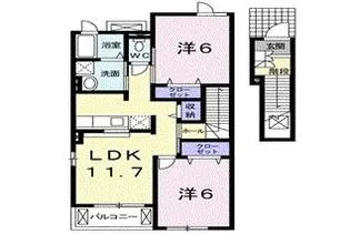グランド-ルET C【2階】の間取り