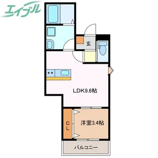 LECOCON四日市 IX【2階】の間取り