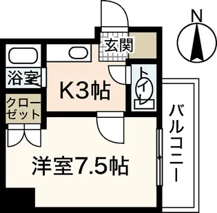 バオバブ白島【6階】の間取り