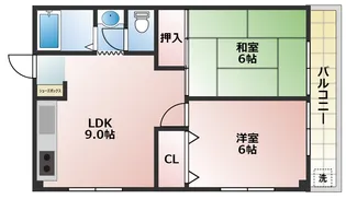 明政ハイツ【2階】の間取り