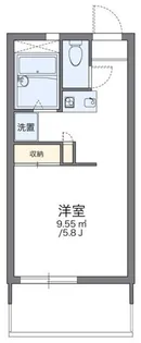 レオパレス鶴園【1階】の間取り