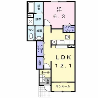 セラビィメゾン【1階】の間取り