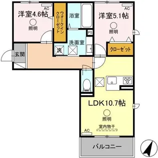 エスト【1階】の間取り