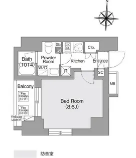 コンフォリア・リヴ森下ミューティオ【4階】の間取り