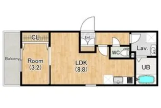 愛知県知立市西町草刈【アパート】の間取り