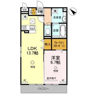 グレイス東大宮【1階】の間取り