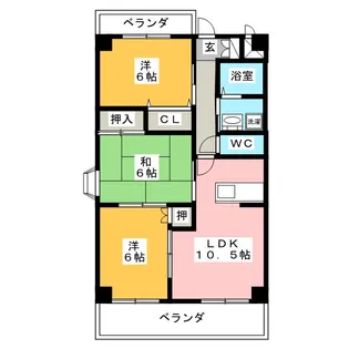 ファミールホズミ【2階】の間取り
