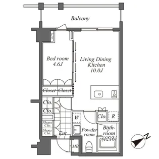 オーパスレジデンス恵比寿【3階】の間取り