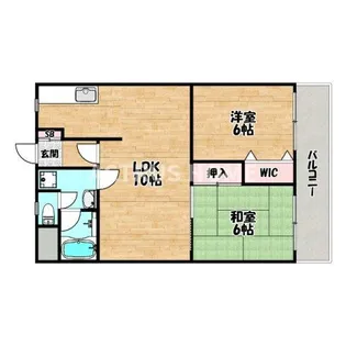 ハイツ南田辺【4階】の間取り