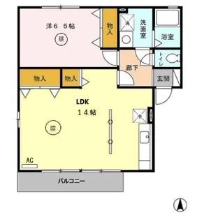 メゾンプレミール【1階】の間取り