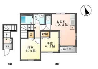 ヴァンヴールレーガ【2階】の間取り