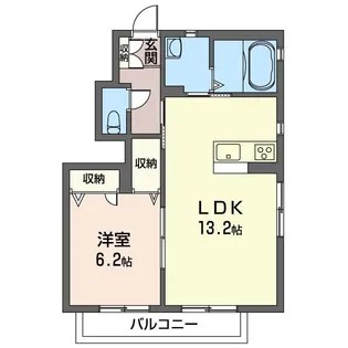 サンライズなでしこ B【1階】の間取り