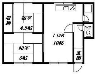 富士栄マンション【2階】の間取り