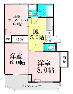 寺崎ハイツ【4階】の間取り