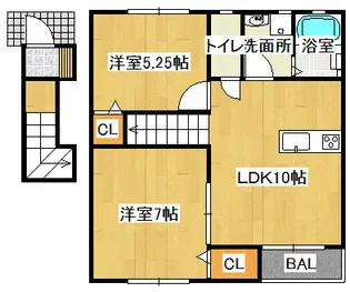フォレスト平野 西棟【2階】の間取り