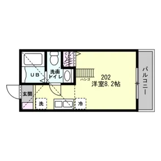ブライトヒルズ横浜諏訪坂【2階】の間取り
