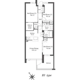 ザ・ケンジントン・レジデンス上池台【2階】の間取り