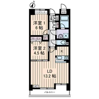 ラ・ポーム【5階】の間取り